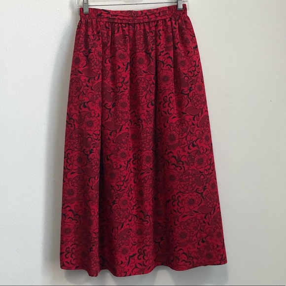 80’s vintage floral skirt - Picture 2 of 12